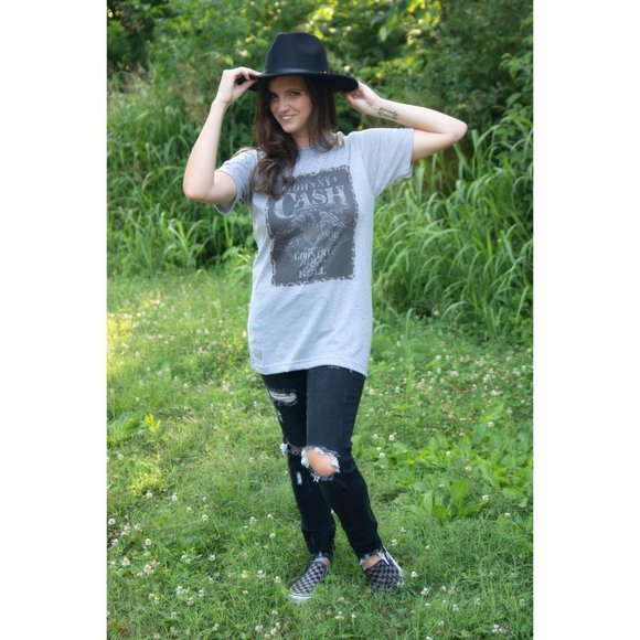 KANCAN KC5055DG Dark Gray Mid Rise Distressed Supe - Picture 6 of 9